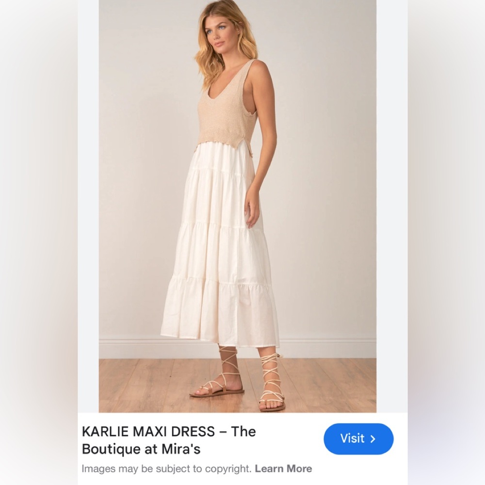 EUC Elan Crochet and Linen Maxi Dress